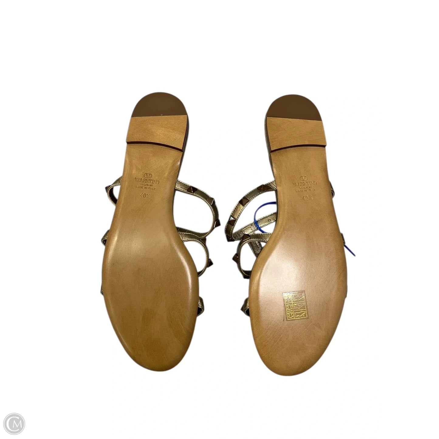 Sandals Luxury Designer By Valentino-garavani In Gold, Size: 9