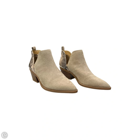 Boots Ankle Heels By Express In Beige, Size: 9
