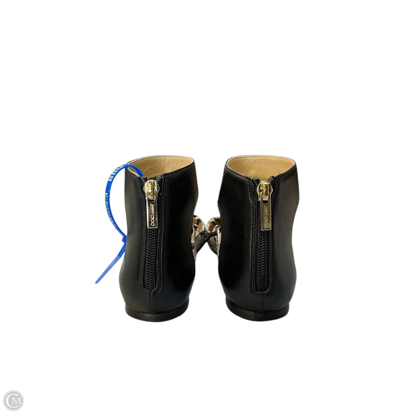 Sandals Luxury Designer By Jimmy Choo In Snakeskin Print, Size: 5.5