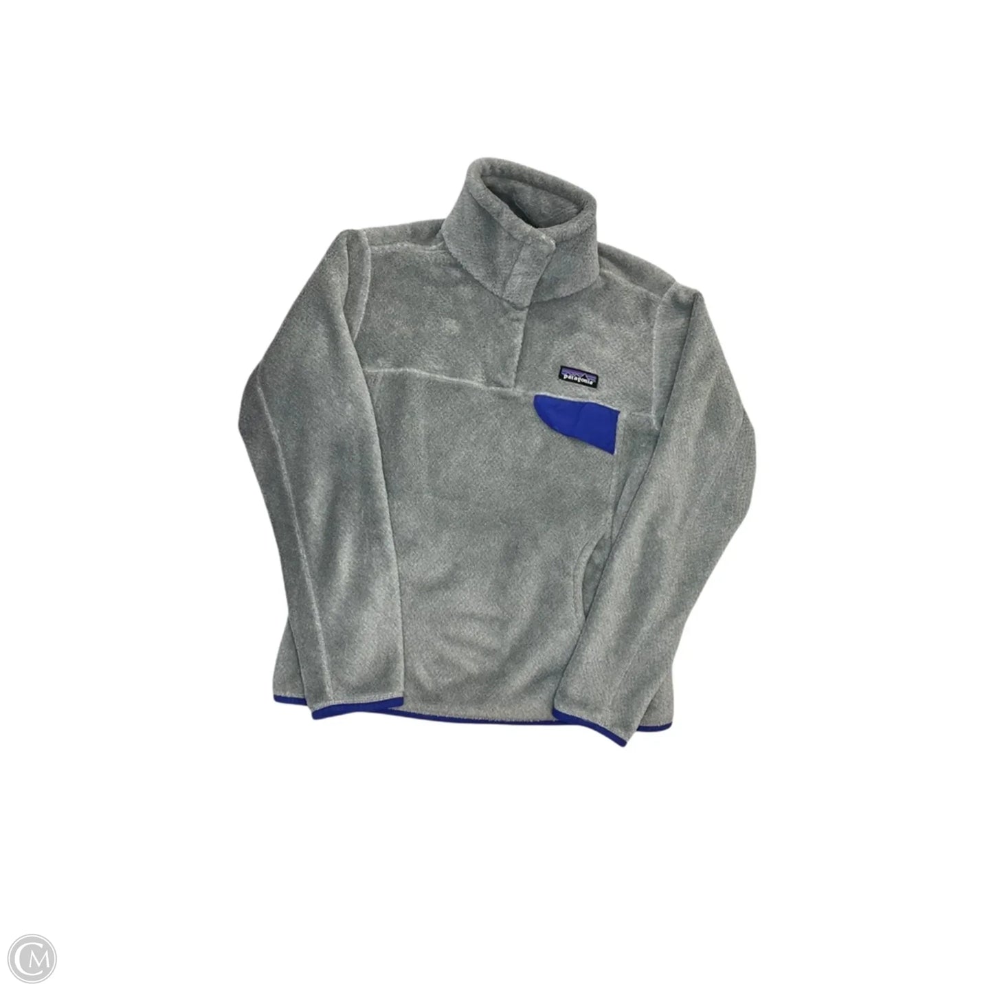 Sweatshirt Collar By Patagonia In Grey, Size: S