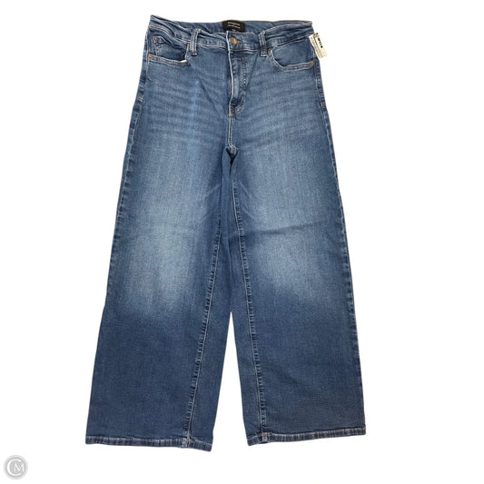 Jeans Wide Leg By Banana Republic In Blue Denim, Size: 8