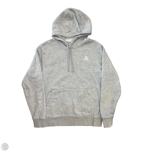 Athletic Sweatshirt Hoodie By Reebok In Grey, Size: S