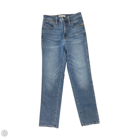 Jeans Straight By Madewell In Blue Denim, Size: 0