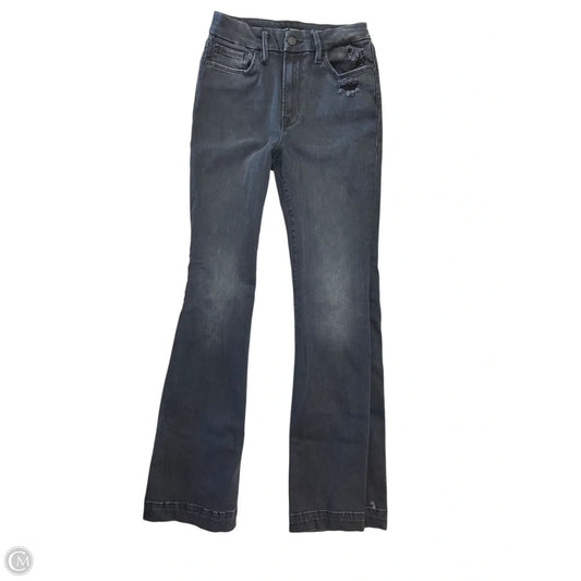 Jeans Flared By Good American In Grey Denim, Size: 4