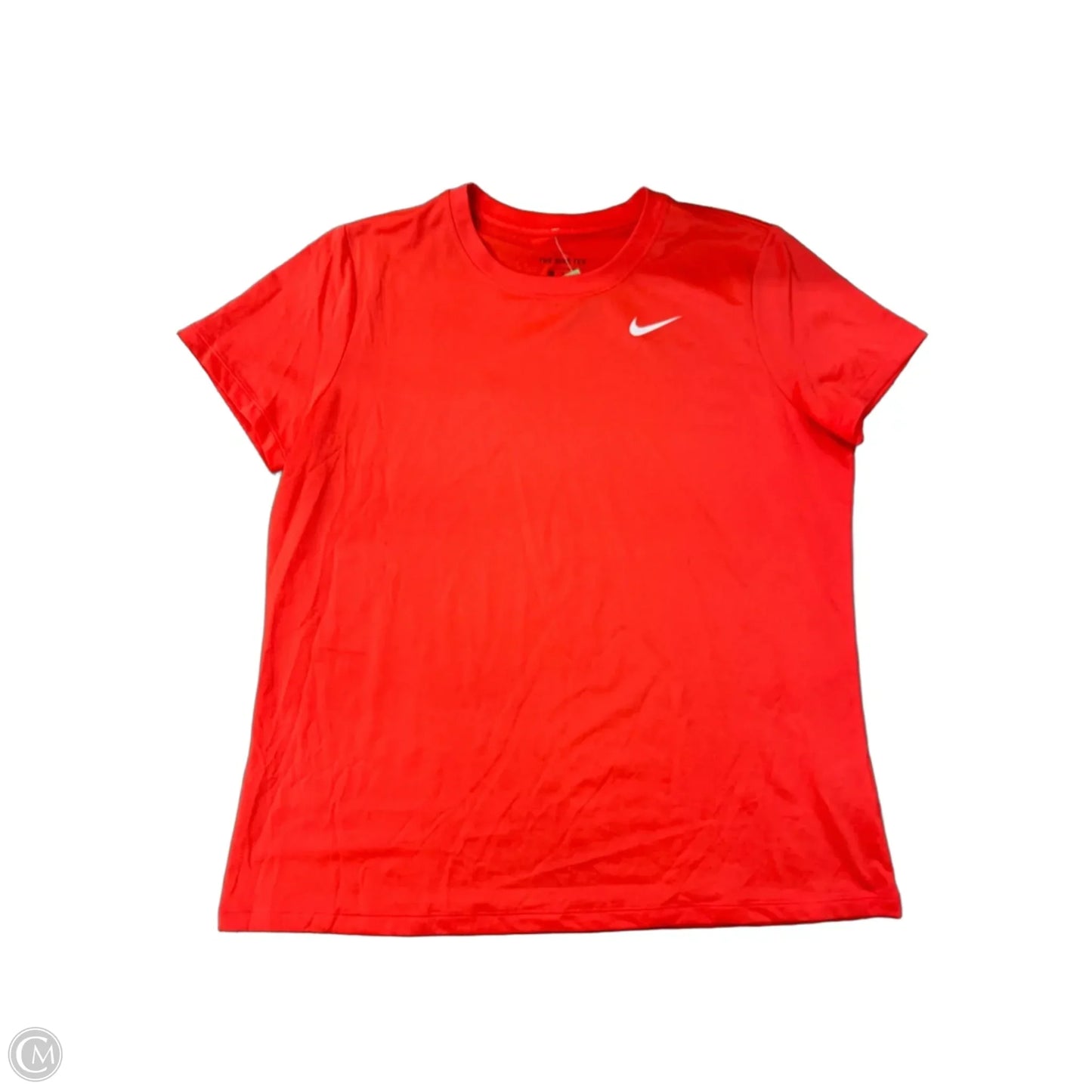 Athletic Top Short Sleeve By Nike Apparel In Orange, Size: Xl