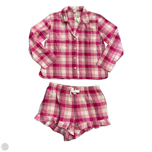Pajamas 2pc By J. Crew In Pink & White, Size: M