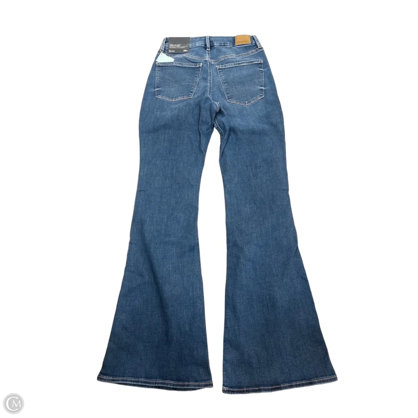 Jeans Flared By American Eagle In Blue Denim, Size: 6l