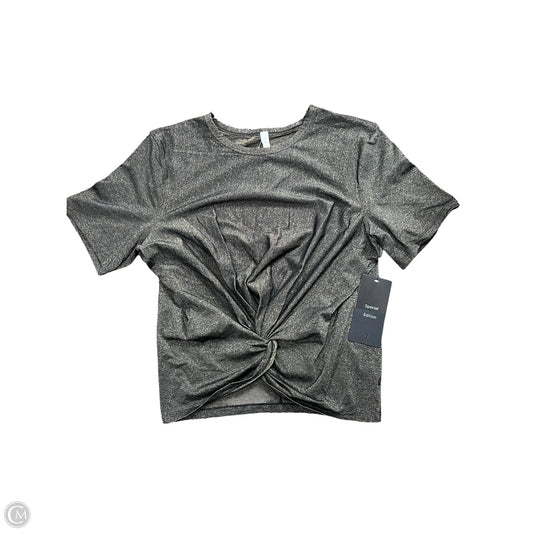 Top Short Sleeve By Lululemon In Black & Gold, Size: L