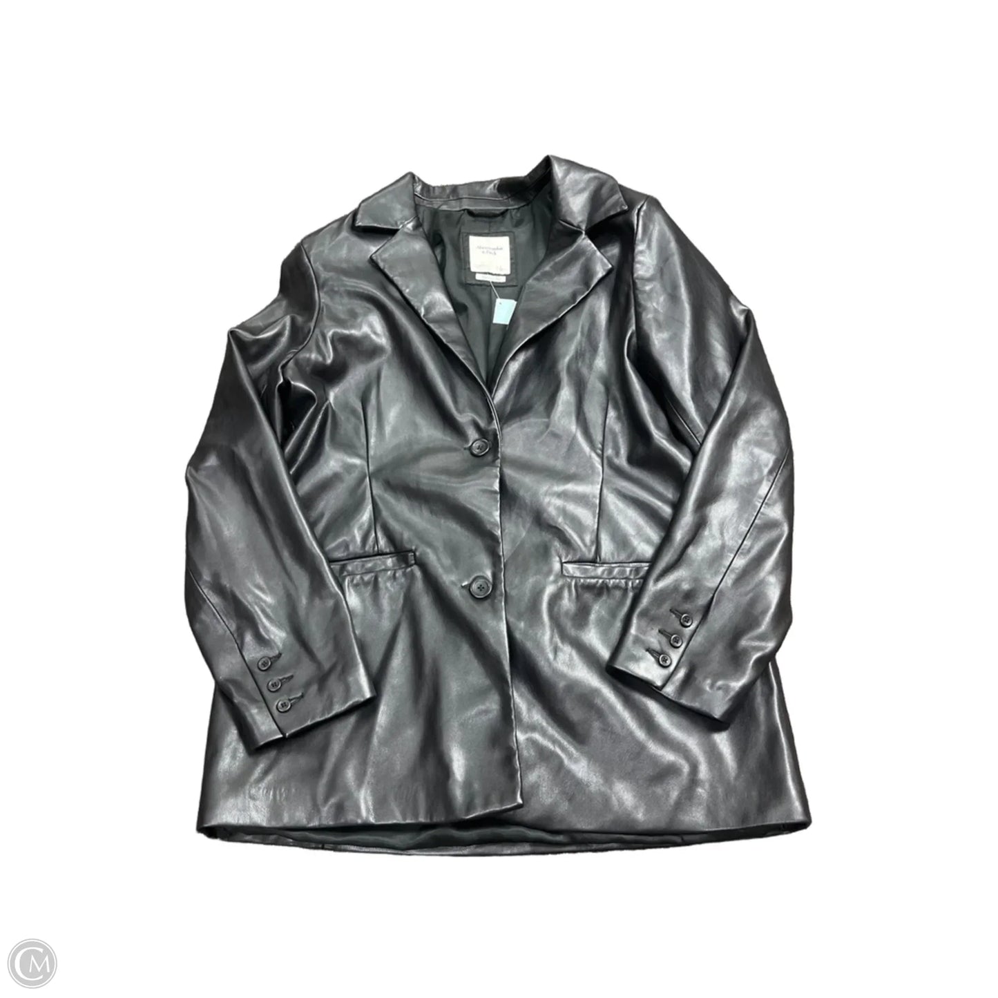 Jacket Moto By Abercrombie And Fitch In Black, Size: L