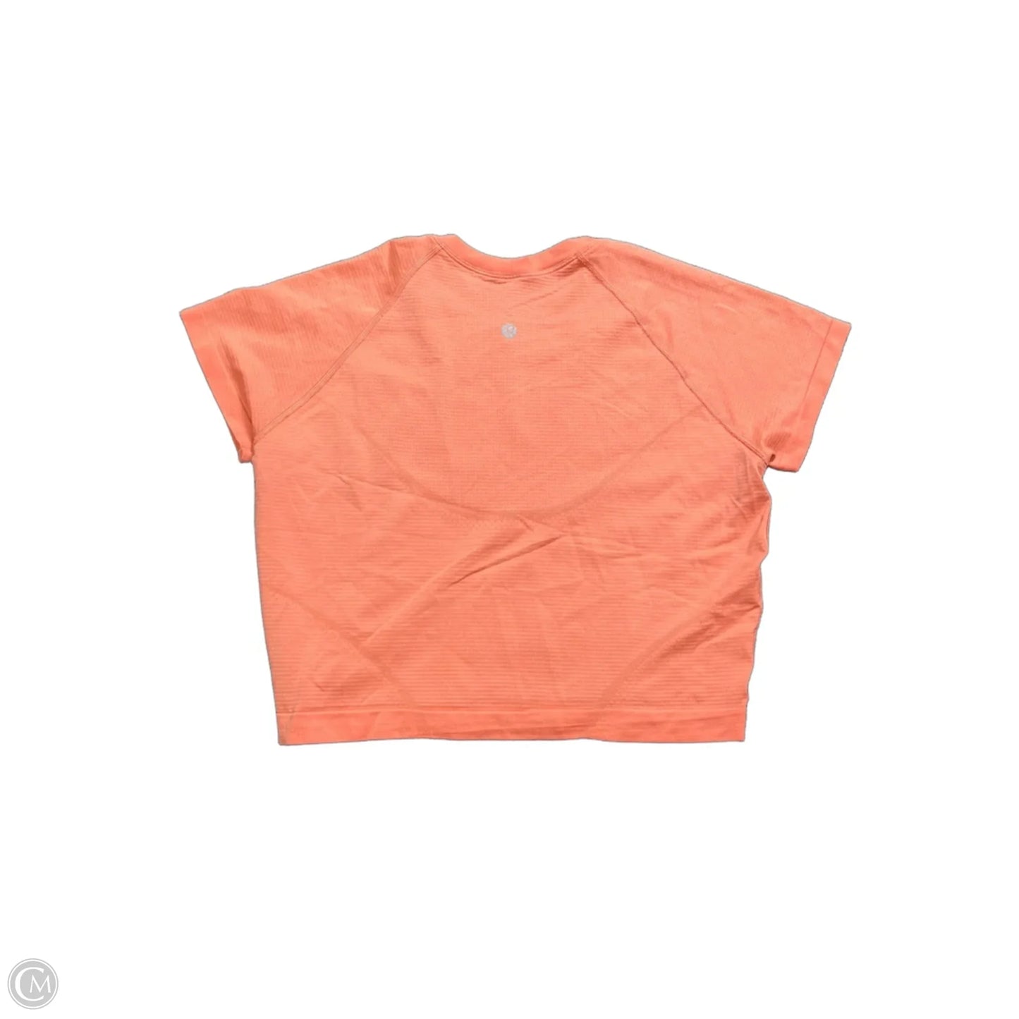 Athletic Top Short Sleeve By Lululemon In Orange, Size: M
