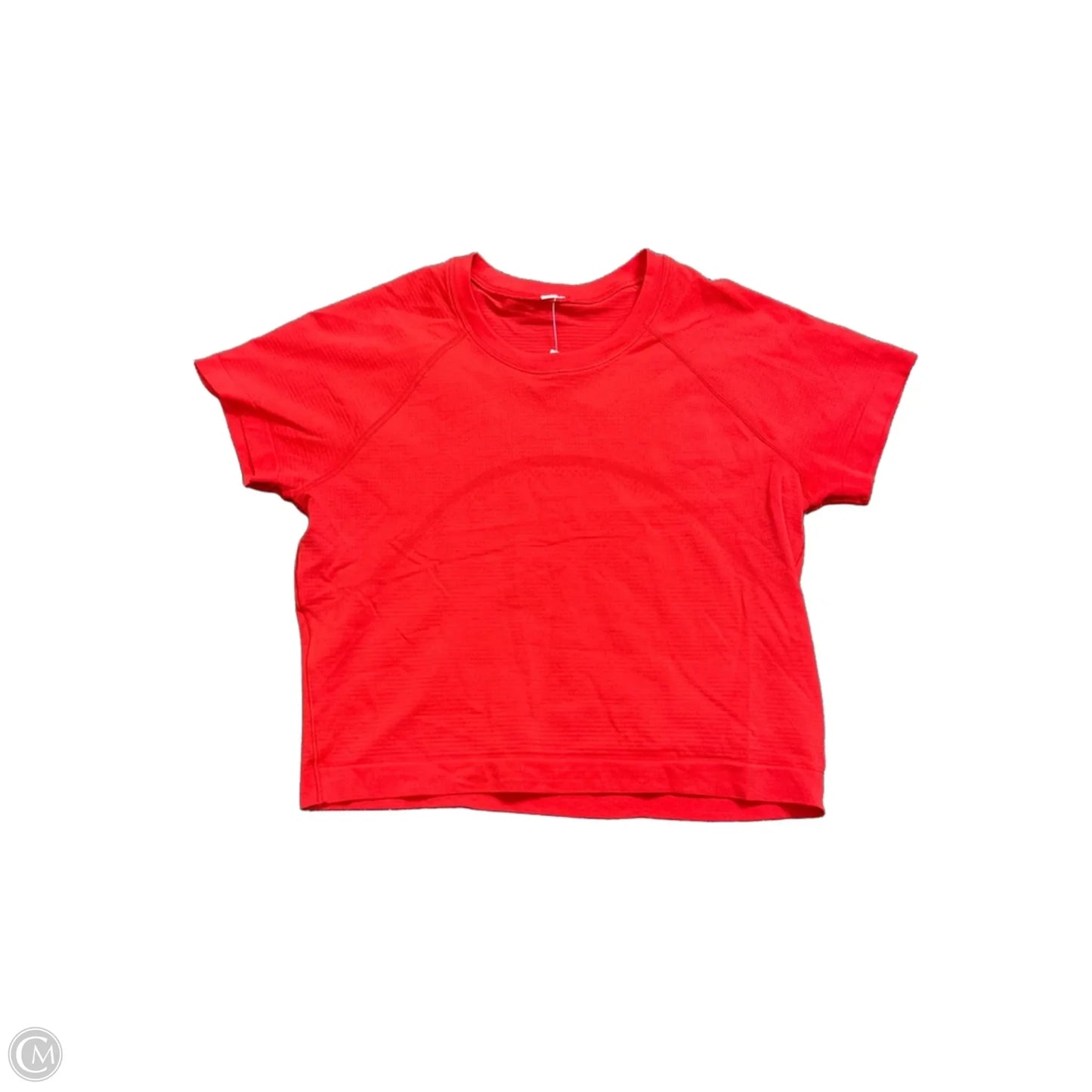 Athletic Top Short Sleeve By Lululemon In Red, Size: M