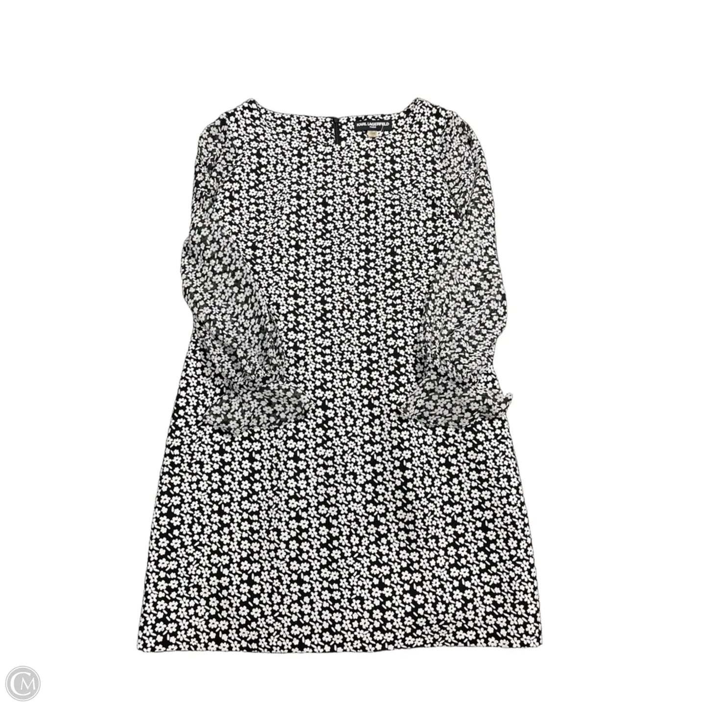 Dress Designer By Karl Lagerfeld In Black & White, Size: Xl