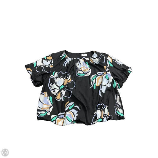 Blouse Short Sleeve By Nine West Apparel In Black, Size: 2x