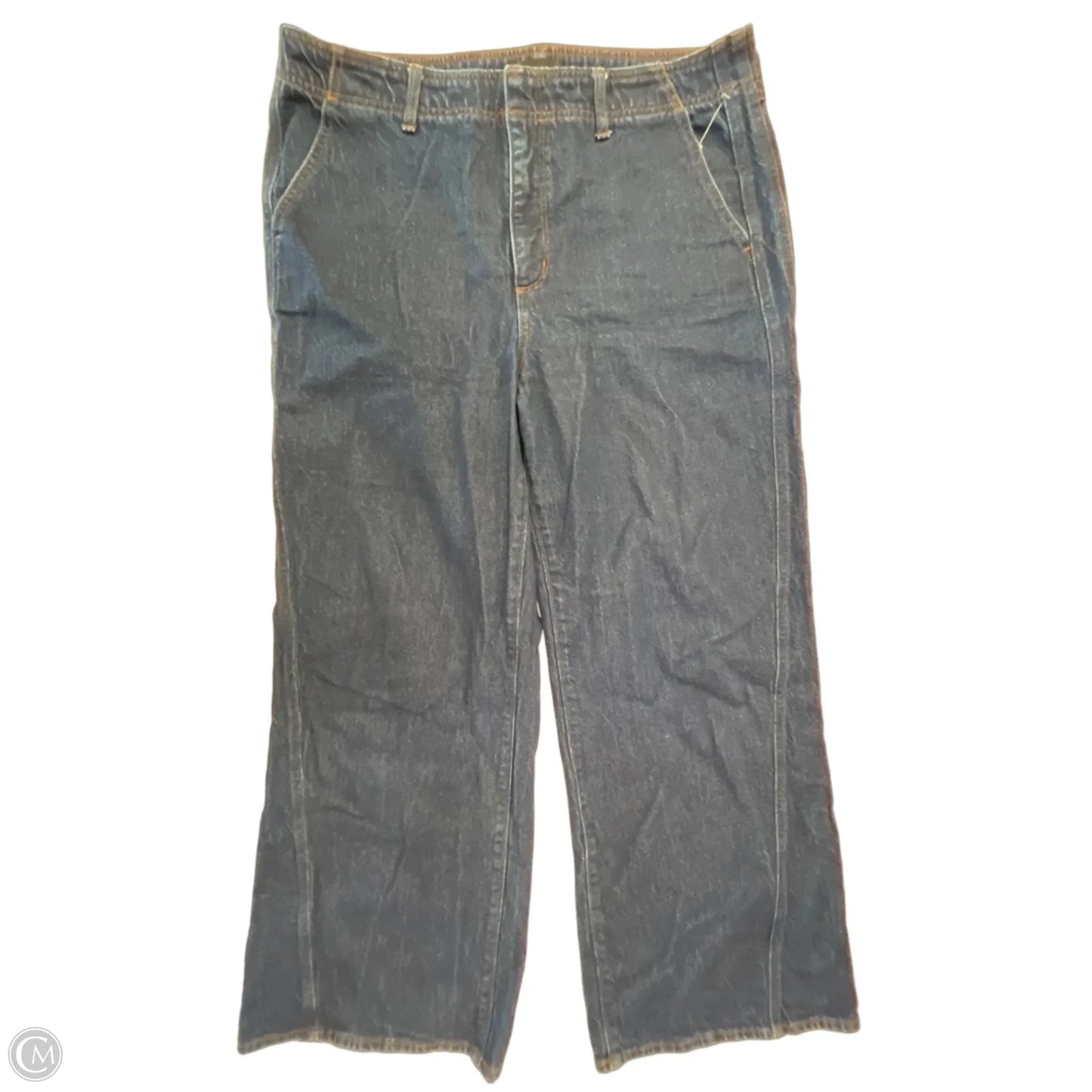 Jeans Wide Leg By Ann Taylor In Blue Denim, Size: 14