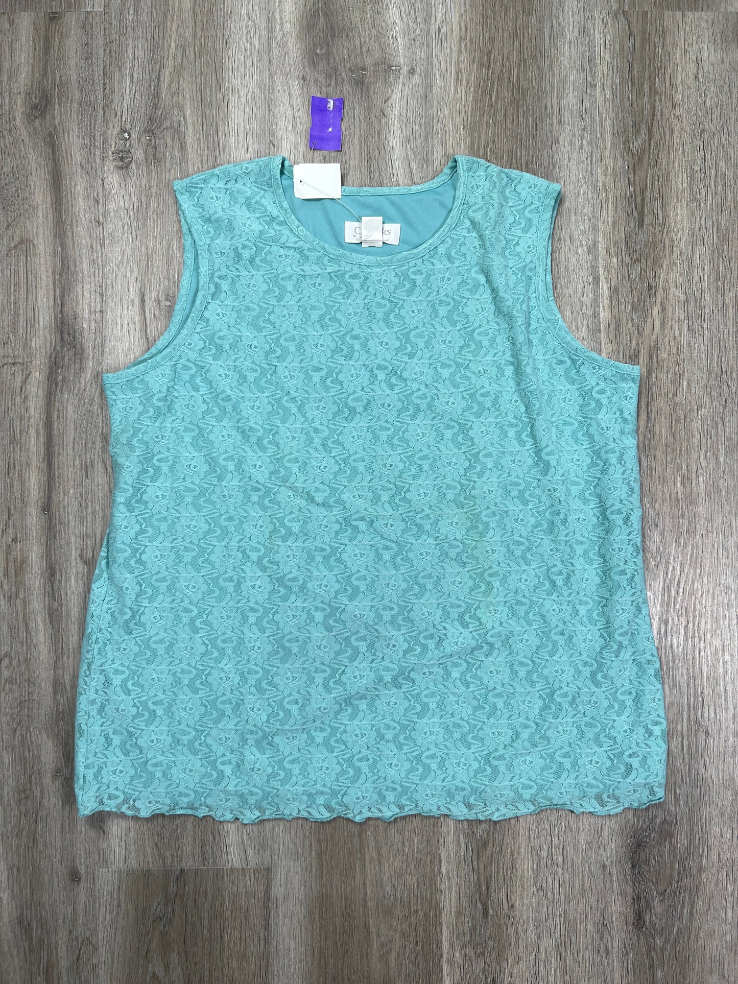 Blue Top Sleeveless Cj Banks, Size 2x