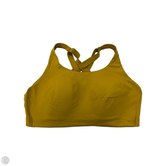 Athletic Bra By Lululemon In Yellow, Size: Xl