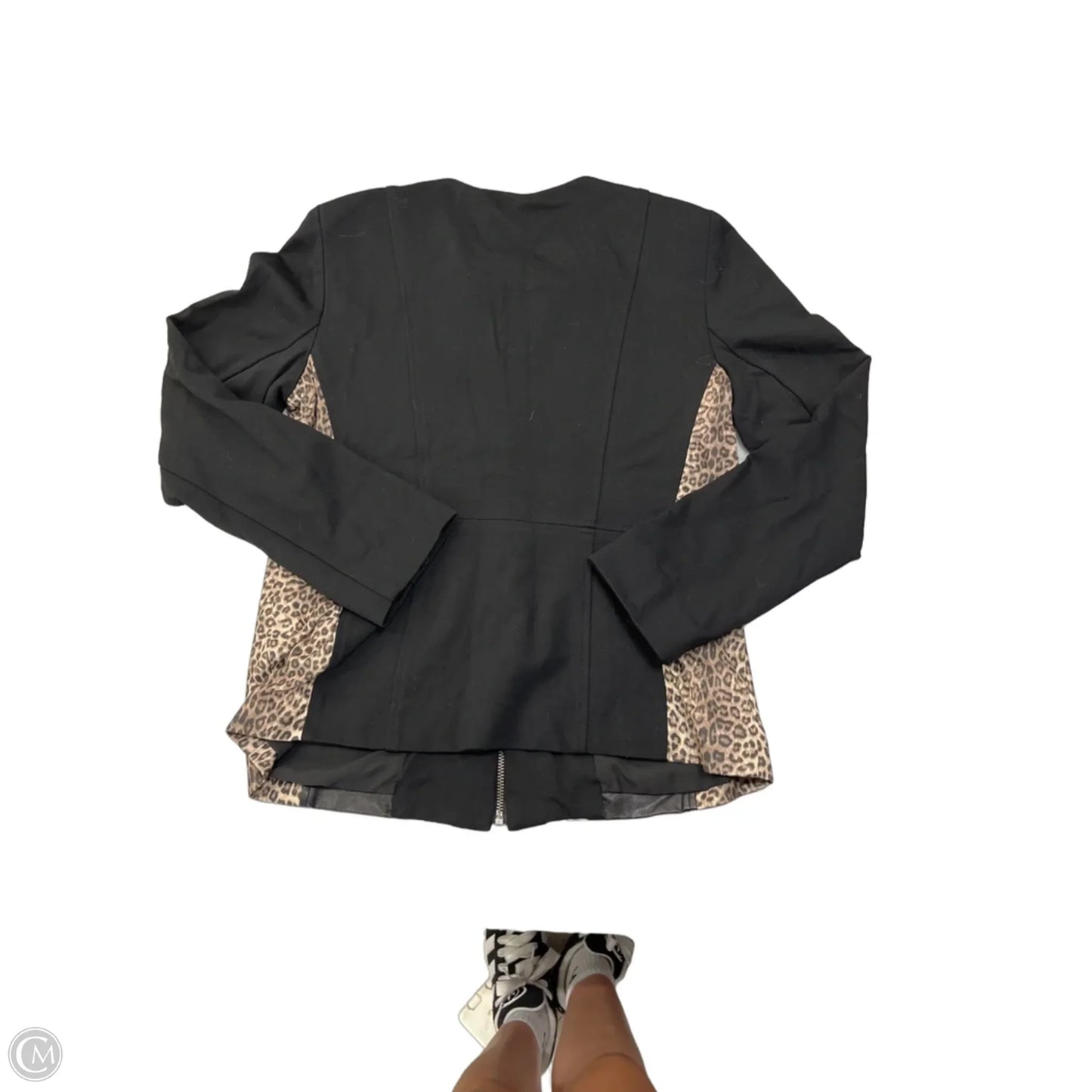 Jacket Moto By Chicos In Black, Size: S