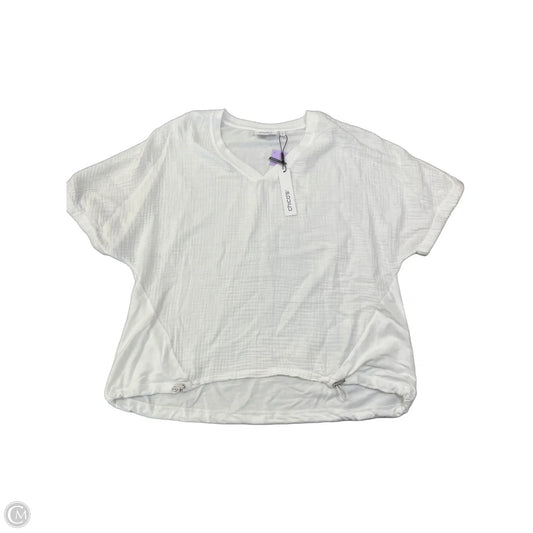 Blouse Short Sleeve By Chicos In White, Size: M