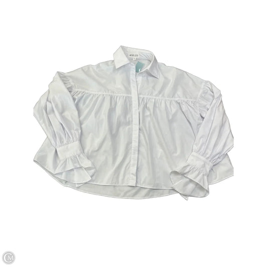Blouse Long Sleeve By Clothes Mentor In White, Size: Xs