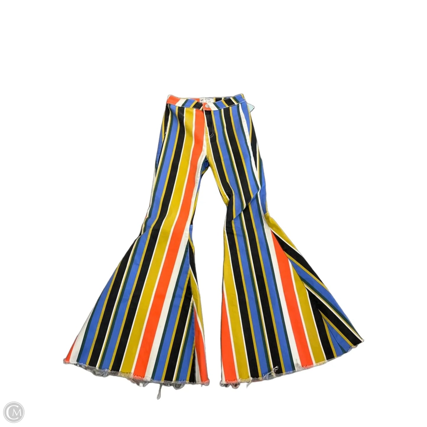 Jeans Flared By Free People In Striped Pattern, Size: 2