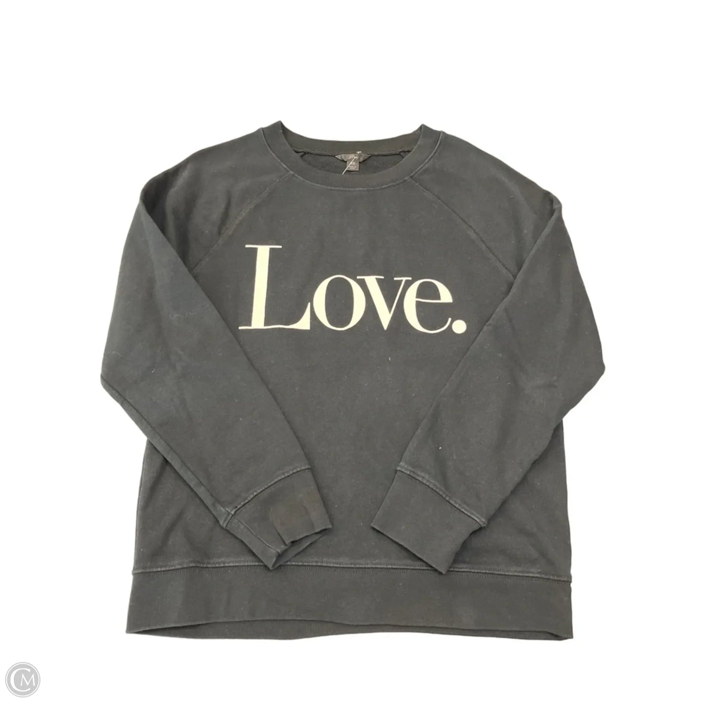 Sweatshirt Crewneck By J. Crew In Black, Size: Xs