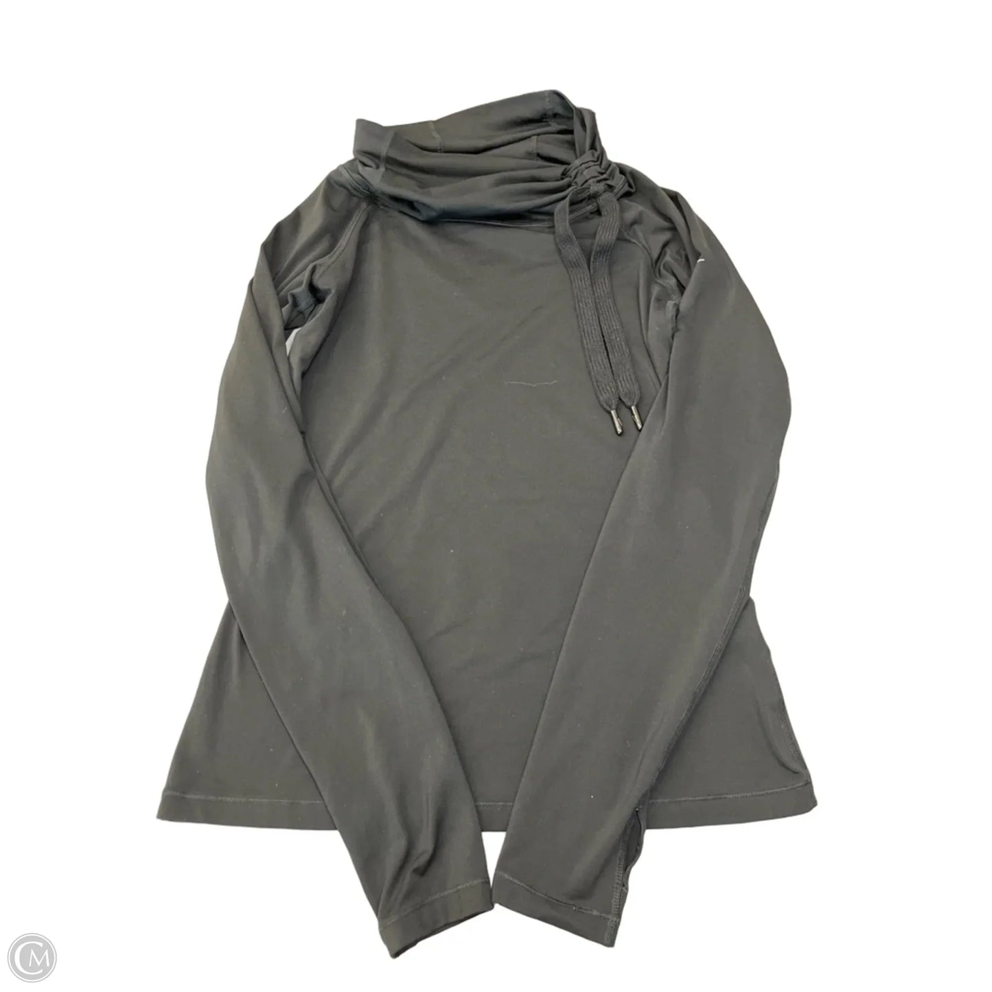 Athletic Top Long Sleeve Collar By Nike Apparel In Black, Size: M