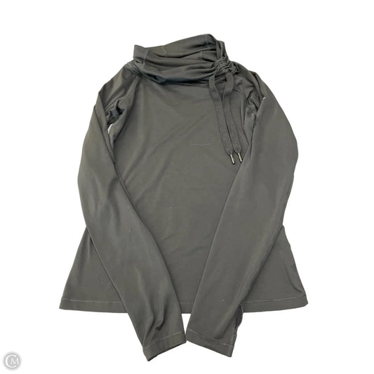 Athletic Top Long Sleeve Collar By Nike Apparel In Black, Size: M