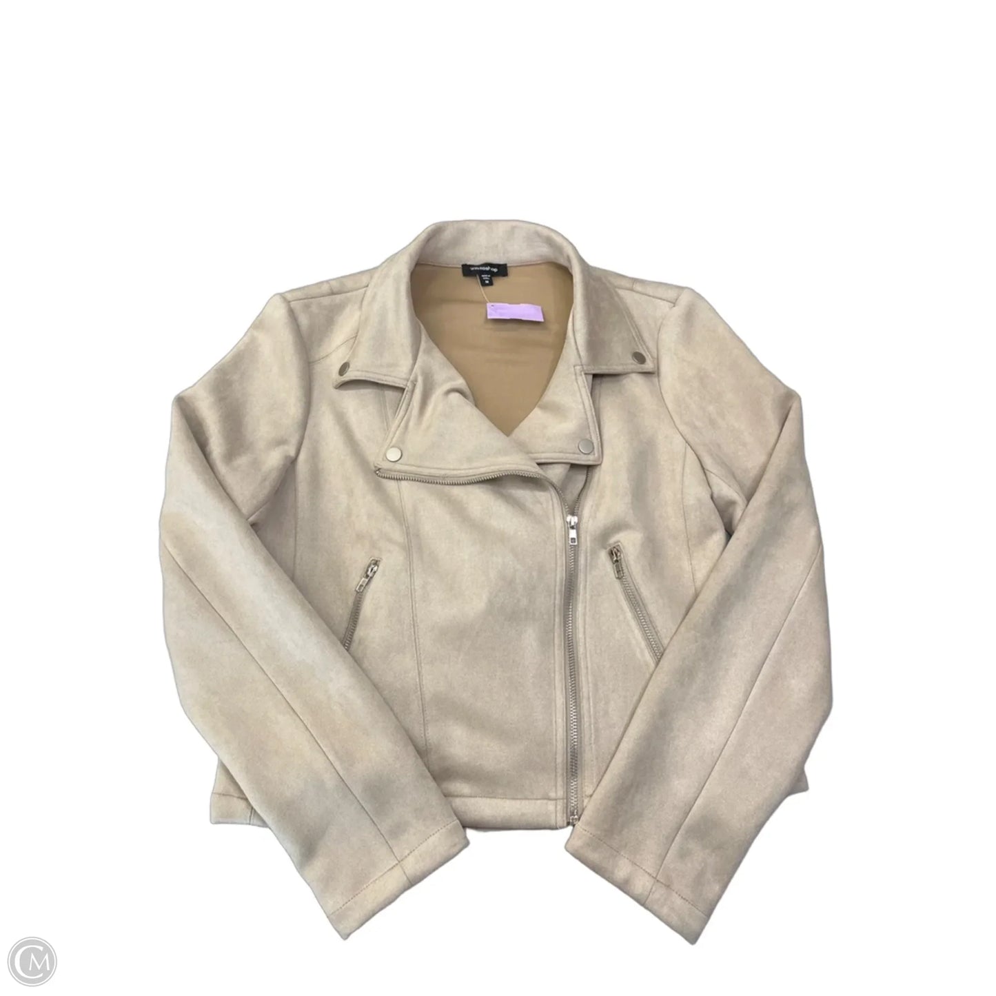 Jacket Moto By Mittoshop In Tan, Size: M