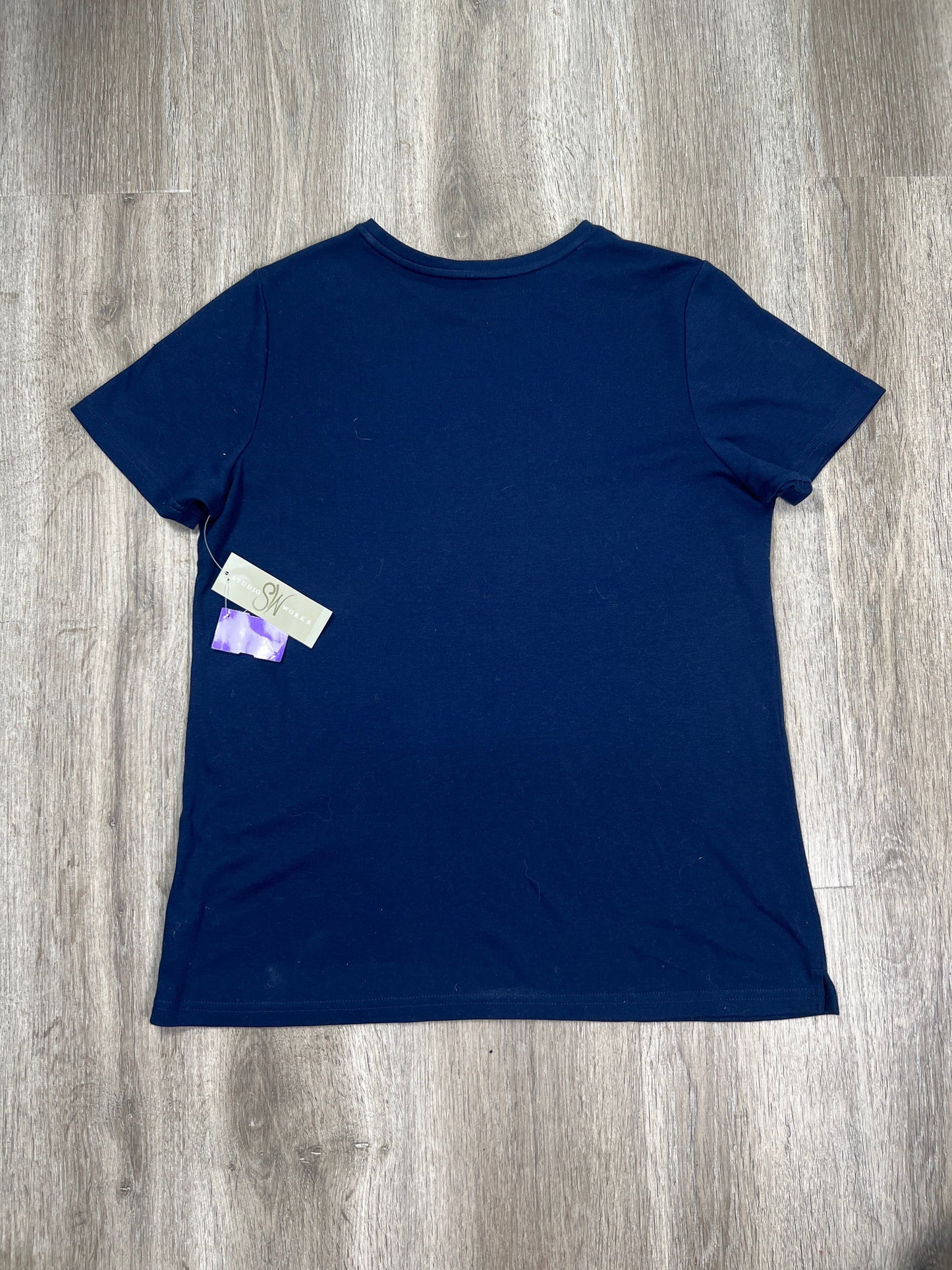 Navy Top Short Sleeve Basic Studio Works, Size M