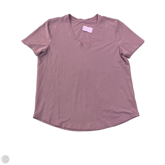 Athletic Top Short Sleeve By Lululemon In Purple, Size: S