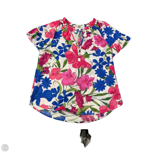 Blouse Short Sleeve By Sugar Lips In Floral Print, Size: M