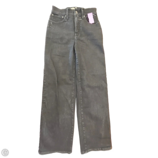 Jeans Wide Leg By Madewell In Black Denim, Size: 0