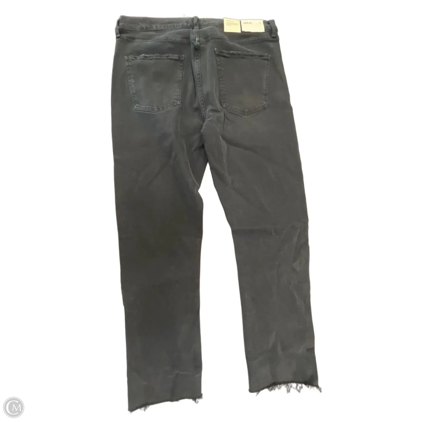 Jeans Straight By Agolde In Black Denim, Size: 14