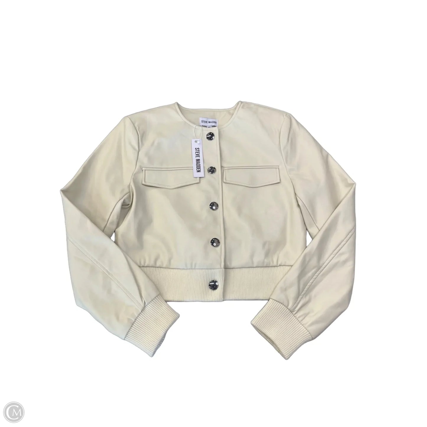 Jacket Moto By Steve Madden In Cream, Size: Xs