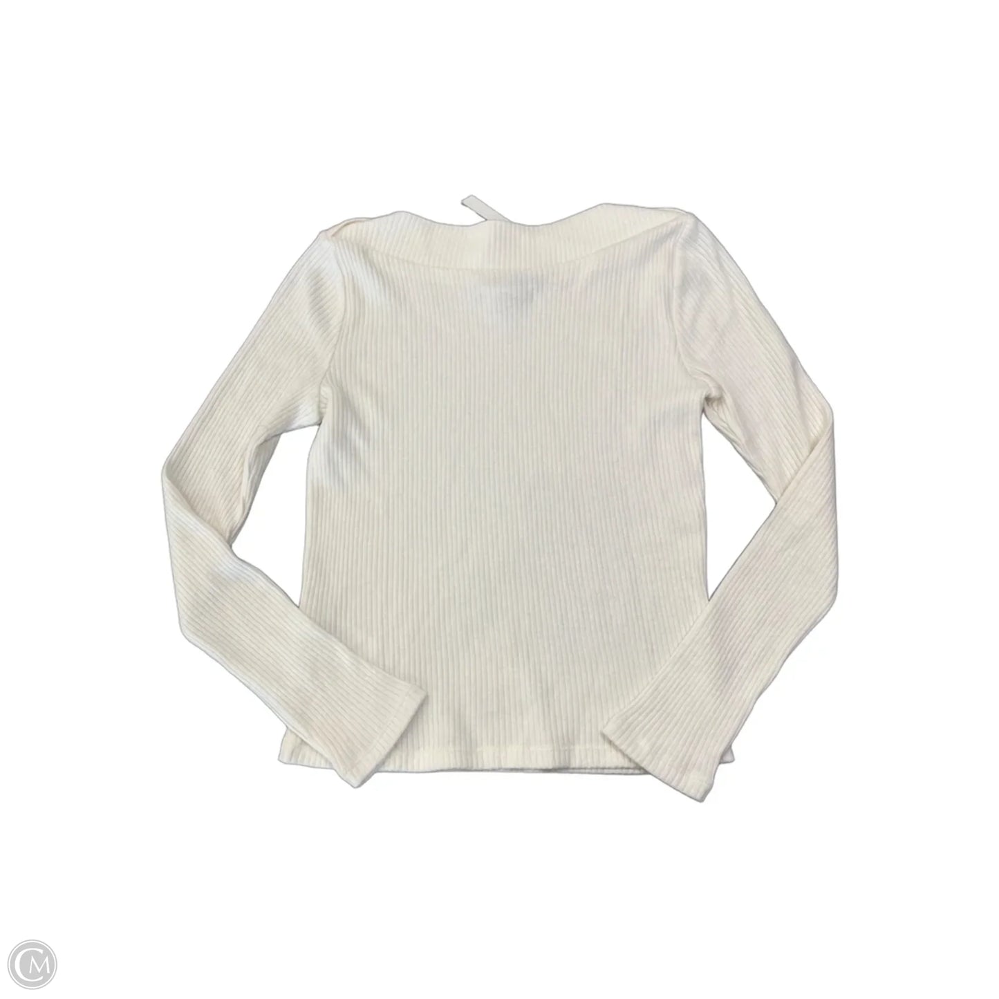 Top Long Sleeve By Madewell In White, Size: S
