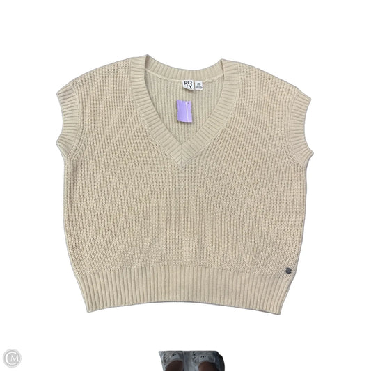 Vest Sweater By Roxy In Tan, Size: S