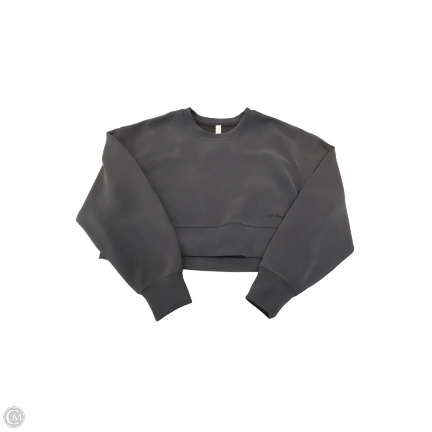 Athletic Top Long Sleeve Crewneck By Lululemon In Grey, Size: M