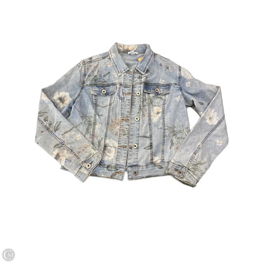 Jacket Denim By Tribal In Blue Denim, Size: M