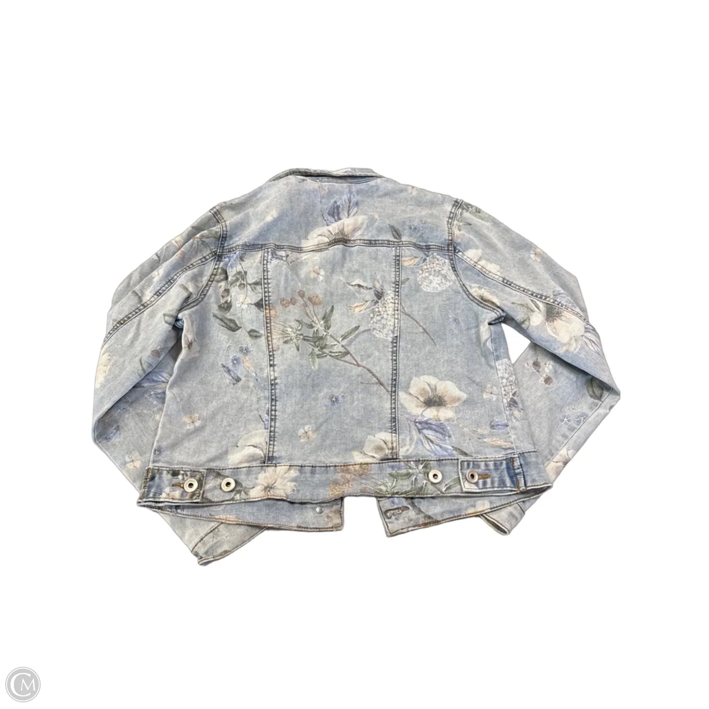 Jacket Denim By Tribal In Blue Denim, Size: M