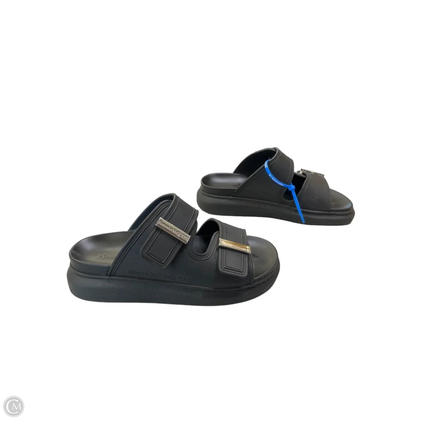 Sandals Luxury Designer By Alexander Mcqueen In Black, Size: 7