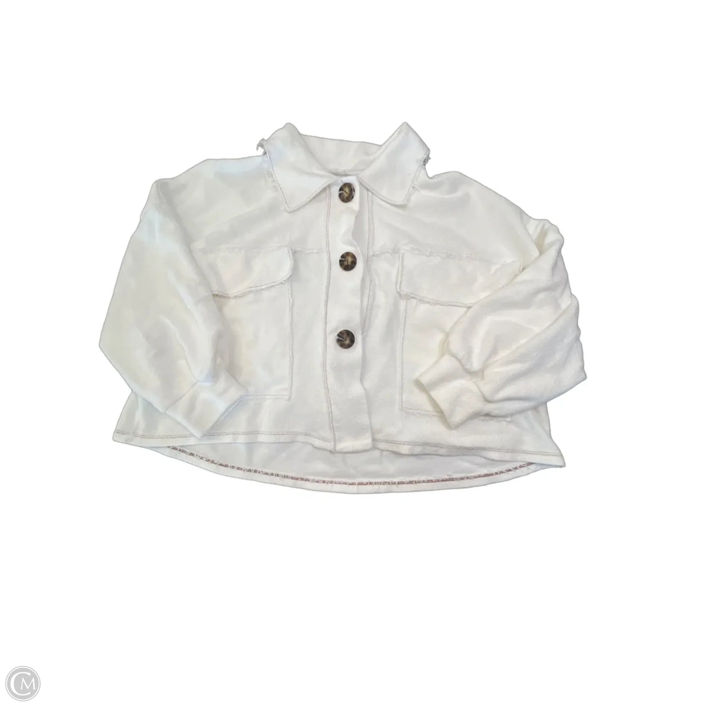 Jacket Shirt By Bucketlist In White, Size: L