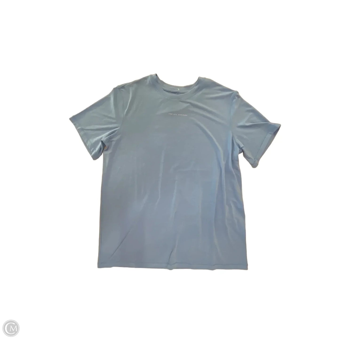 Athletic Top Short Sleeve By Lululemon In Blue, Size: L