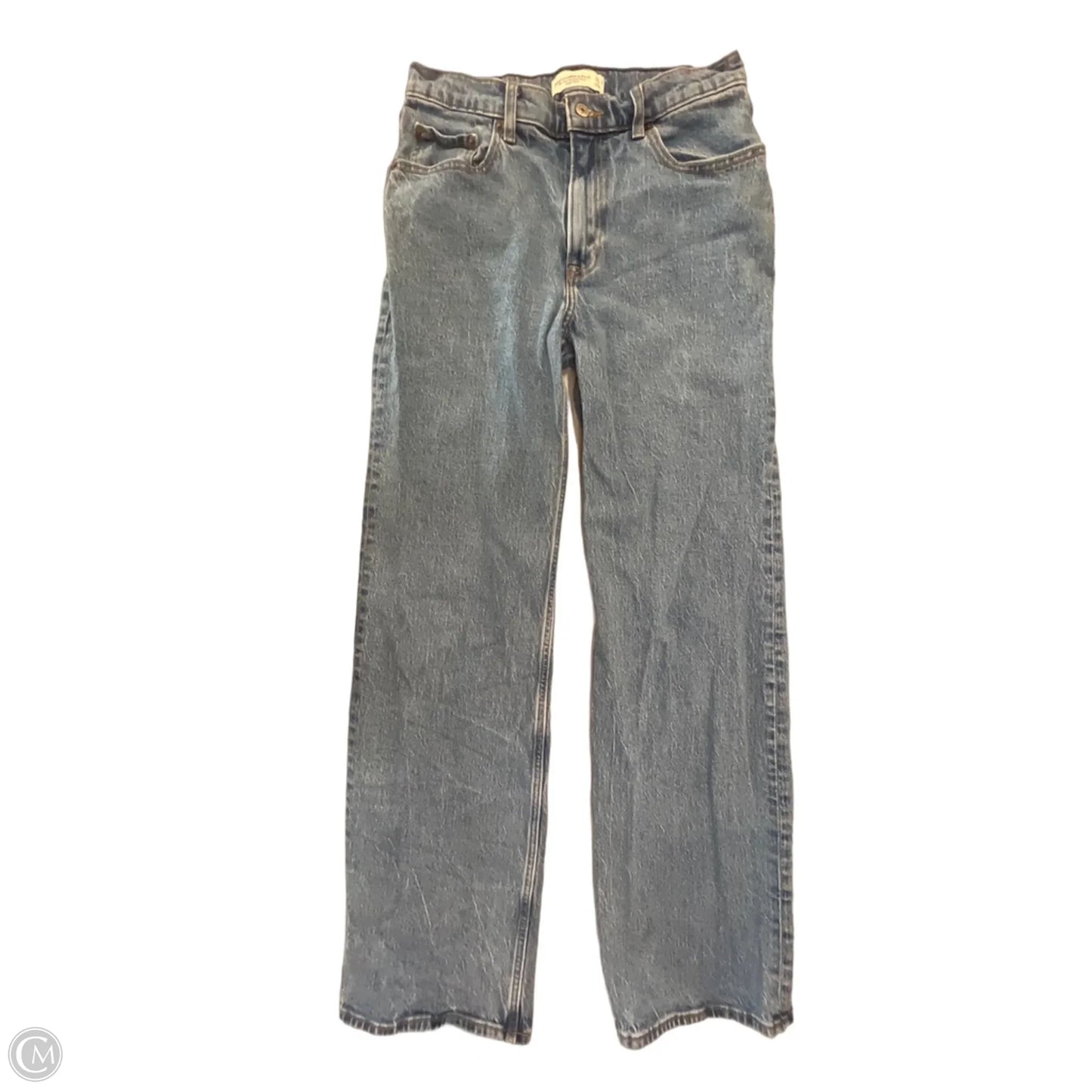 Jeans Straight By Abercrombie And Fitch In Blue Denim, Size: 8l