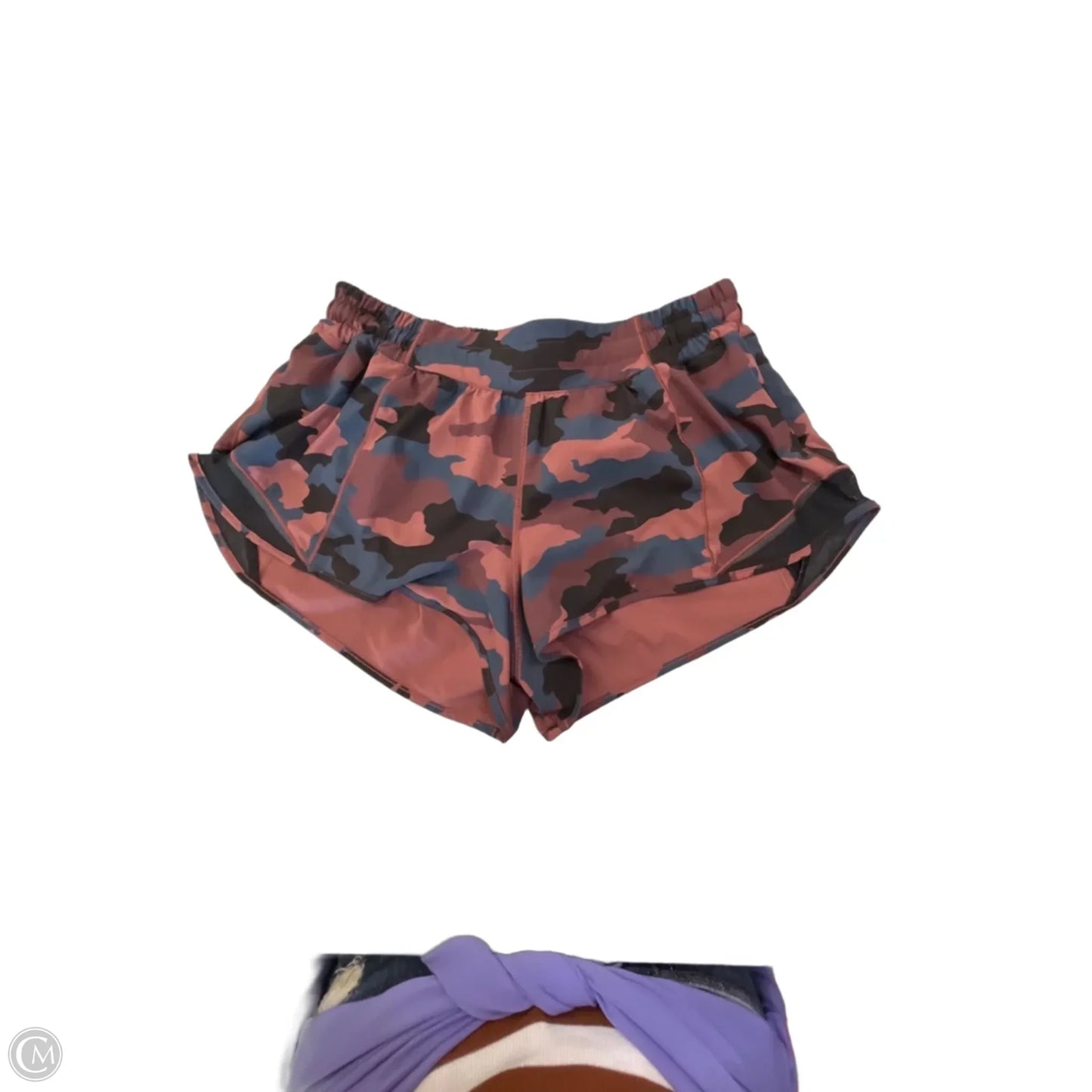 Athletic Shorts By Lululemon In Camouflage Print, Size: M