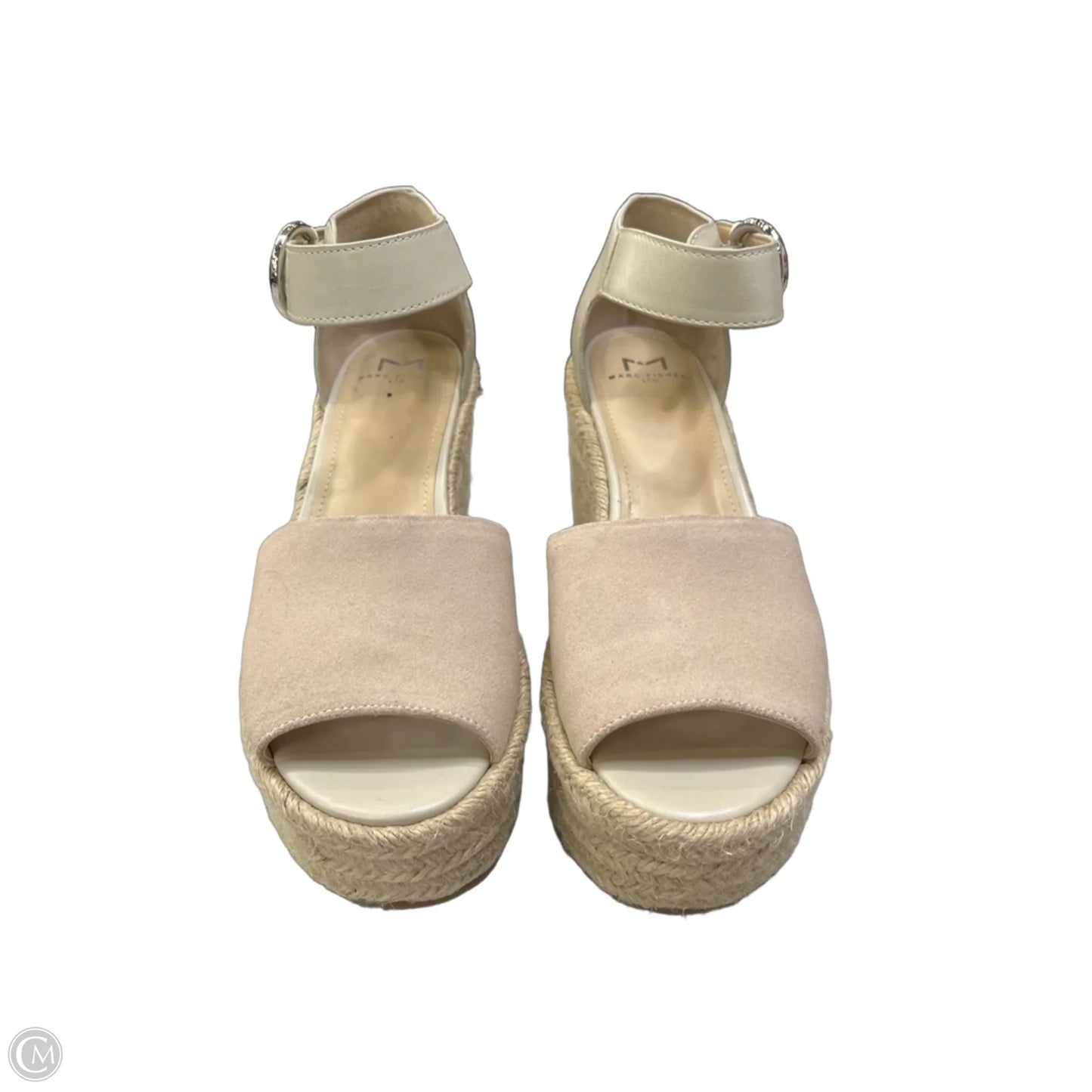 Sandals Heels Wedge By Marc Fisher In Tan, Size: 9.5