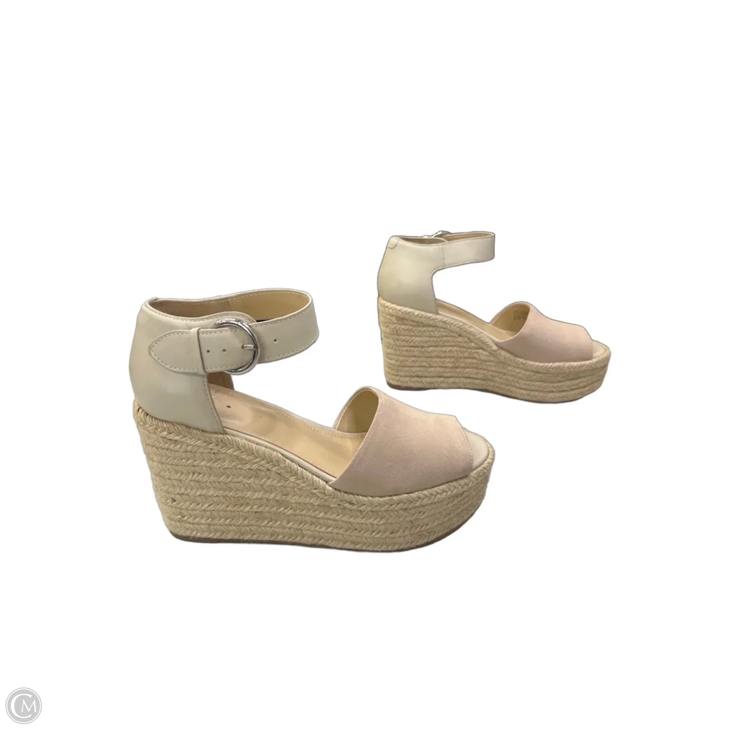 Sandals Heels Wedge By Marc Fisher In Tan, Size: 9.5
