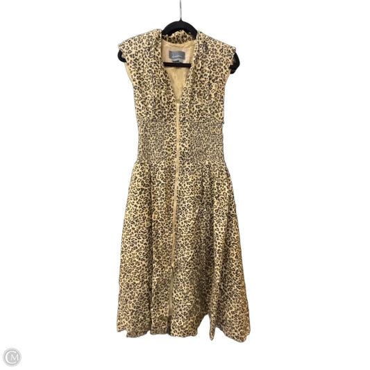 Dress Casual Midi By Anthropologie In Leopard Print, Size: S