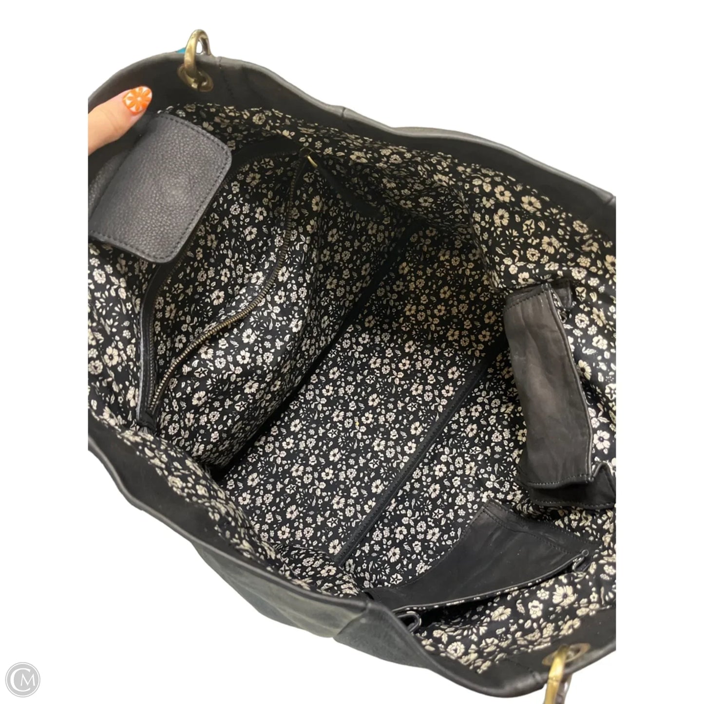 Tote Leather By Cma, Size: Large