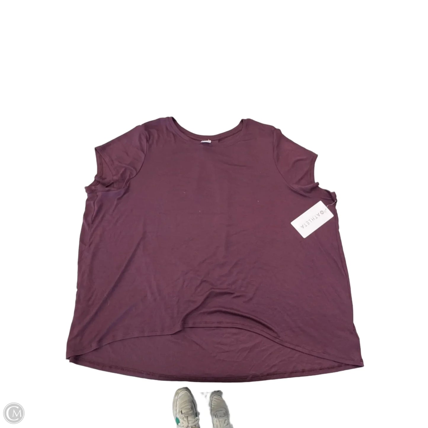 Top Short Sleeve By Athleta In Purple, Size: 2x