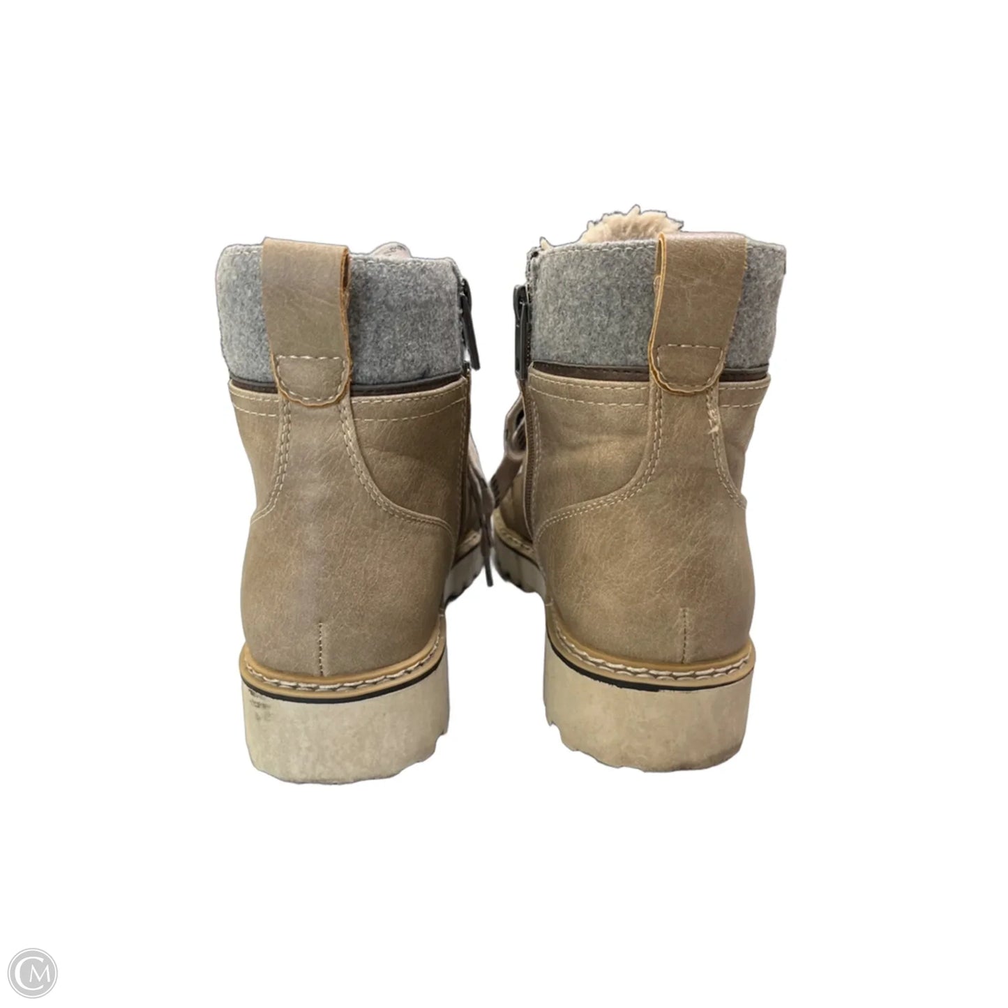 Boots Ankle Flats By Maurices In Brown & Grey, Size: 10
